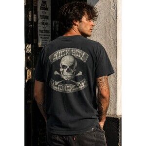 Vintage Sick Boy Motorcycles Skull Graphic T Shirt Mens‎ L Biker Grunge Y2K